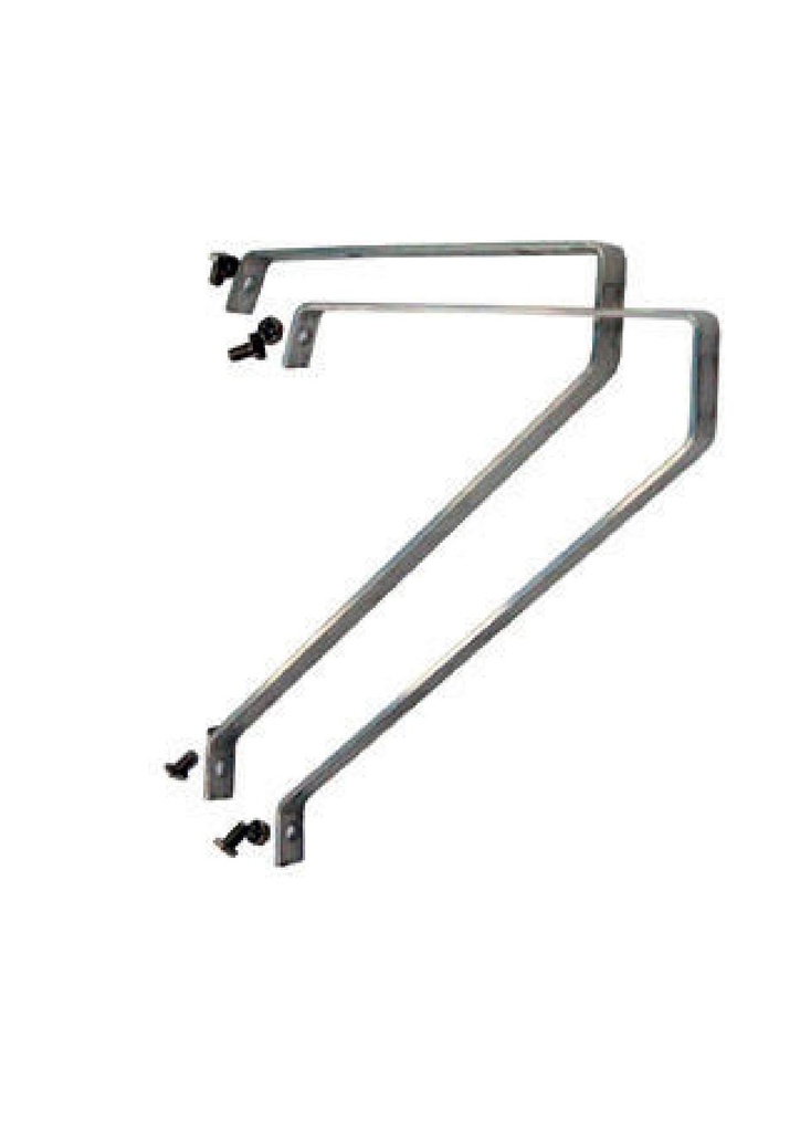 Set de 2 supports pour étagères en aluminium