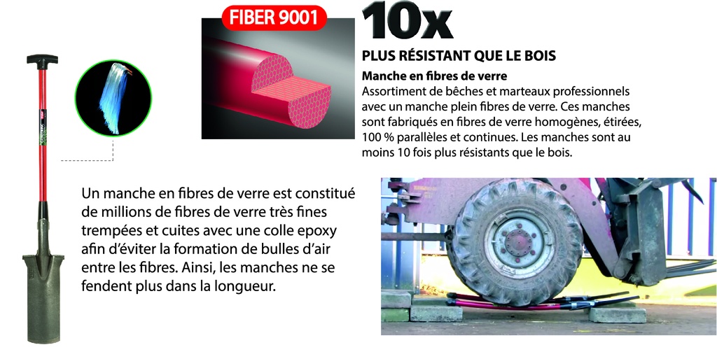 pelle d'arboriculteur 350/130 fibre 9001