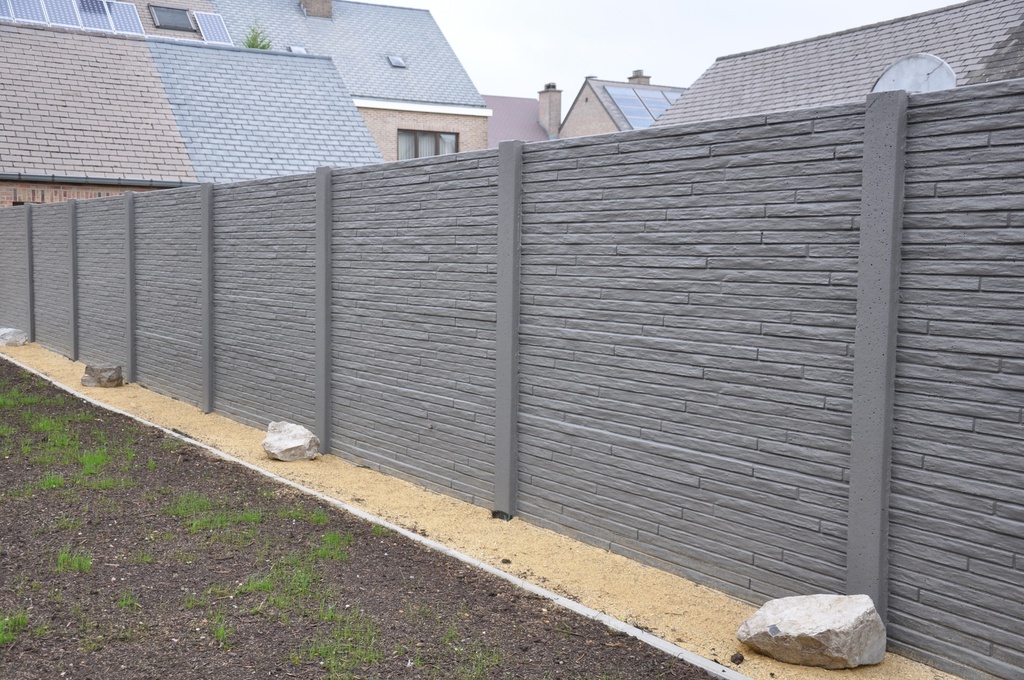 Plaque Droite Beton 200/40 SCHISTE Anthracite SF (65kg/p)