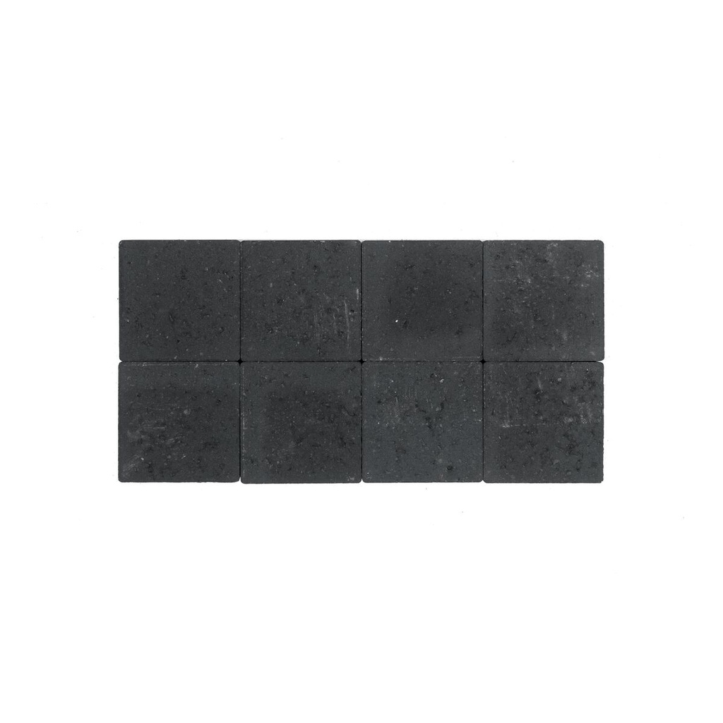 Pavé Coeck beton 15x15x6 cm Noir non tambouriné avec chanfrains (€/m²)