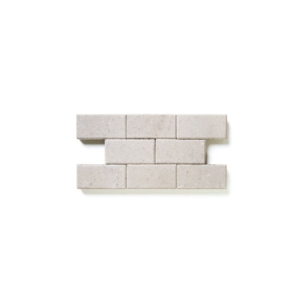 PAVE EN BETON 22X11X10 GRIS CHANFR 2/2 EMPILAGE ROLLMOPS *BENOR*