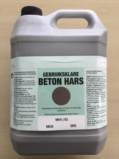 [RESBETGRI5] Résine béton Gris Foncé RAL7010 5L