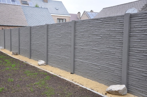 [PLASCHANT] Plaque Droite Beton 200/40 SCHISTE Anthracite SF (65kg/p)