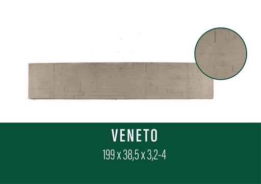 [PLAVENNATB] Plaque béton VENETO Droite NATUREL 199/38,5cm (B)