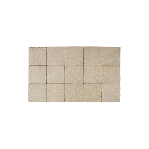 [pavcoeinlin15156doljau] Pavé In-Line Tambouriné 15x15x6 cm Dolomie-Jaune (€/m²)