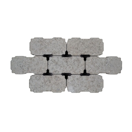 [pav221110gridra] PAVE EN BETON 22X11X10CM GRIS PERMEABLE A L'EAU - EMPILAGE ROLLMOPS *BENOR*